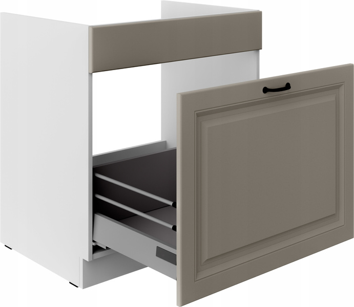 Szafka kuchenna dolna STILO 80 ZL 1S BB CLAYGREY/BIAŁY MAT