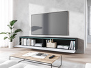 Szafka RTV Lowboard D 180cm CZARNY GRAFIT / DĄB WOTAN JODEŁKA MDF