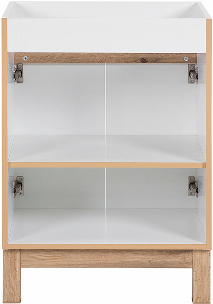 Szafka pod umywalkę 820 60cm, Meble łazienkowe BALI Dąb Craft/Biały Połysk