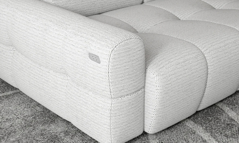 Narożnik z funkcją spania MATEO S 273 cm, Elektryczny wysuw siedziska, Pojemnik, Zagłówki