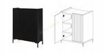 Komoda LANDO 1, Komoda 100cm, Meble do Salonu LANDO, Czarna