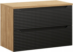 Zestaw meblowy 90cm z blatem, Meble łazienkowe LUXOR Dąb Olejowany / Czarny