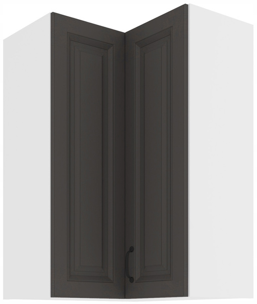 Szafka kuchenna górna narożna STILO 60x60 GN-90 (90°) 2F GRAFIT/BIAŁY MAT