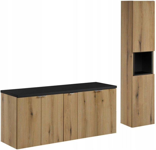 Blat łazienkowy 140cm, Meble łazienkowe CZARNY