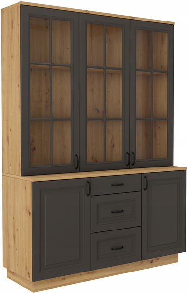 Komoda FLAWIA 150 2D3S Dąb Artisan / Grafit