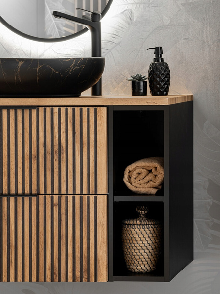 Szafka łazienkowa otwarta 20cm, Meble łazienkowe XILO Szary Skalny