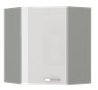 Szafka kuchenna BIANCA 60x60 GN-72 1F (45°) BIAŁY POŁYSK/SZARY PLATYNOWY