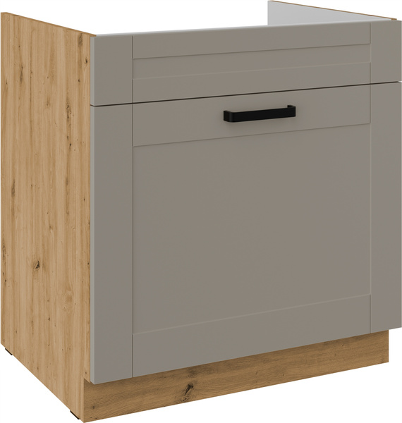 Szafka kuchenna dolna LUNA 80 ZL 1S BB CLAY GREY / DĄB ARTISAN