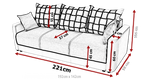 Kanapa Rozkładana, Sofa z funkcją spania XARA 221 cm