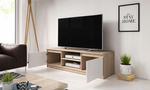 Szafka pod telewizor komoda RTV DINGO 120cm BIAŁY / DĄB SONOMA
