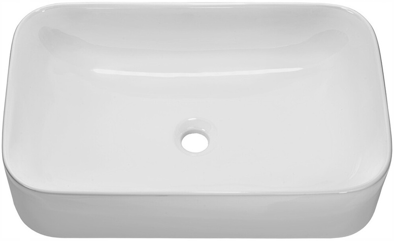 Umywalka nablatowa KATI 61cm Biały Połysk
