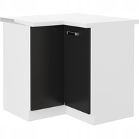 Szafka kuchenna dolna narożna OMEGA 89x89 DN 1F ZB BIAŁY/CZARNY