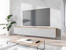 Szafka RTV Lowboard D 180cm CZARNY GRAFIT / DĄB WOTAN JODEŁKA MDF
