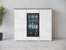 Witryna VERA HIGHBOARD 120 Matera / Biały Połysk
