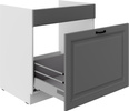 Szafka kuchenna dolna STILO 80 ZL 1S BB DUSTGREY/BIAŁY MAT