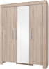 Szafa CEZAR 1, Szafa z lustrem 150cm, BIAŁA