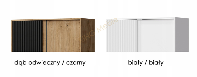 Ława MIA 8, Stolik kawowy 110cm, Meble do Salonu, MDF Dąb Odwieczny/Czarny