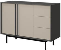 Komoda ALSY 7 123cm, Meble Pokojowe ALSY Antracyt / Beż Jasny