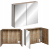 Meble łazienkowe SANTA FE TAUPE 80, Umywalka, Szafka z Lustrem, LED, Taupe