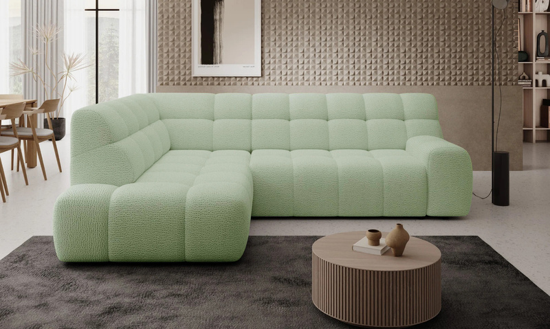 Nowoczesny Narożnik COCOON L 267 cm, Elektryczny wysuw siedziska