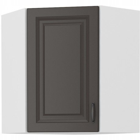 Szafka kuchenna górna narożna STILO 60x60 GN-72 (45°) 1F GRAFIT MAT/BIAŁY