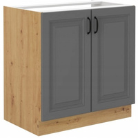 Szafka kuchenna dolna STILO 80 ZL 2F BB DUSTGREY/DĄB ARTISAN