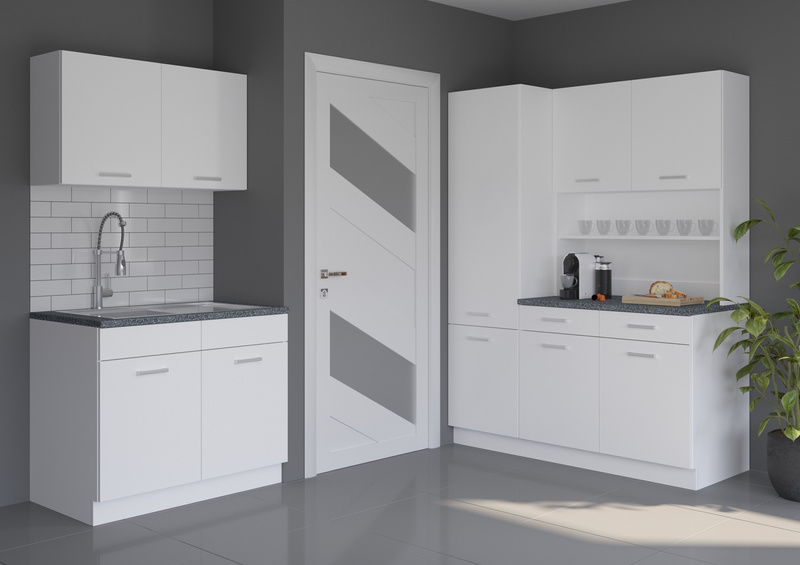 Szafka Słupek Kuchenny MARIA 50 cm, Komin, Biały/Dąb Artisan, Meble kuchenne MARIA