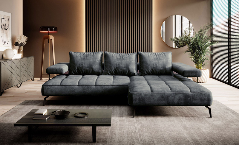 Narożnik z funkcją spania MONTELLA S 266cm, Elektryczny wysuw siedziska