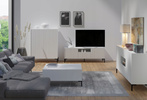Komoda LANDO 3, Komoda 150cm, Meble do Salonu LANDO, Czarna