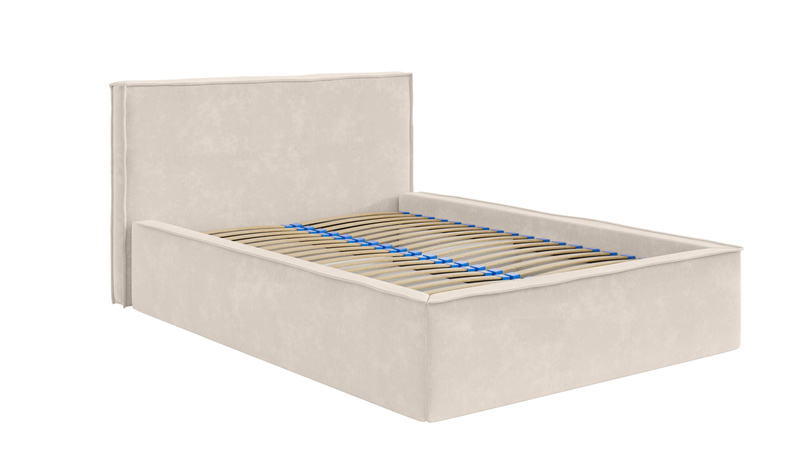 Łóżko Tapicerowane, Sypialniane VELVET 160x200 cm, Pojemnik, Stelaż