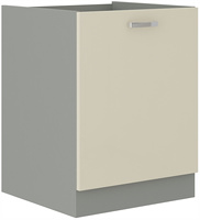 Szafka kuchenna dolna KARMEN 60 D 1F BB KREM POŁYSK / SZARY PLATYNOWY