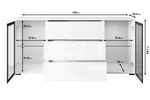 Komoda CARO 150cm Dąb Wotan
