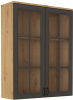 Nadstawka FLAWIA 100 2D Dąb Artisan / Grafit