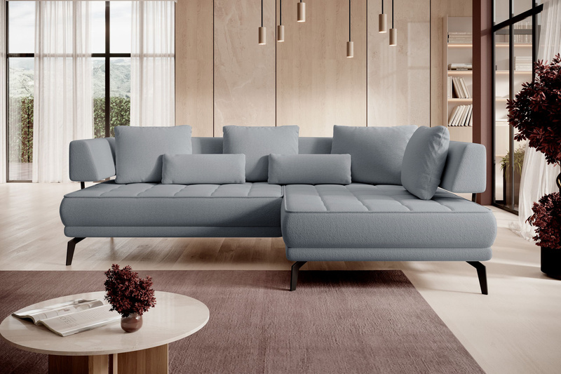 Narożnik GIOTTO L 242 cm, Elektryczny wysuw siedziska, Rogówka