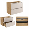 Meble łazienkowe LUXOR BEIGE 160, Umywalki nablatowe, Beż, 2 KOLORY