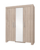Szafa CEZAR 1, Szafa z lustrem 150 cm, Meble do Salonu CEZAR, Biała