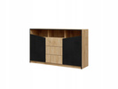 Komoda ASTON 3, Meble do Sypialni ASTON, Dąb Odwieczny / Czarny