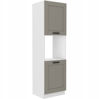 Szafka kuchenna słupek LUNA 60 DP-210 2F CLAY GREY / BIAŁY MAT