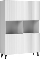 Witryna PHUKET 120x160 Biała / Ryfle Szerokie