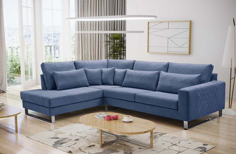 Duży Nowoczesny Narożnik do salonu CORNET 314 cm, Rogówka