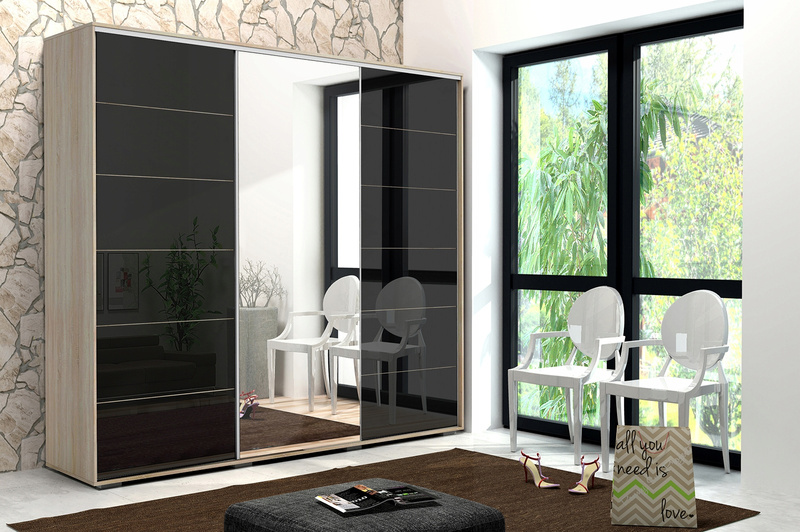 Szafa przesuwna A32 278 / 215 / 62 lustro, różne kolory i rozmiary