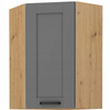 Szafka kuchenna górna LUNA 60x60 GN-90 (45°) 1F DUSTGREY / DĄB ARTISAN