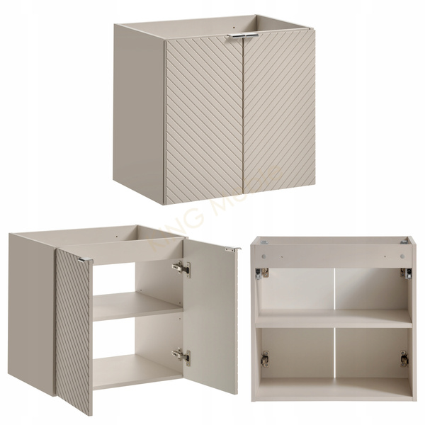 Meble łazienkowe VIVA CASHMERE 60, Umywalka nablatowa, Kaszmir/Biały