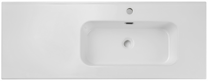 Umywalka meblowa jednokomorowa GO 120cm z blatem ceramicznym Biały Połysk