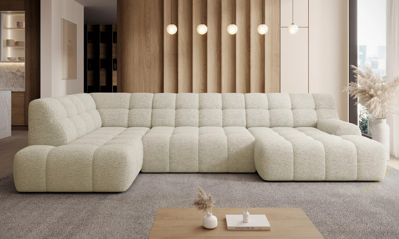 Nowoczesny Narożnik COCOON XL 366 cm, Elektryczny wysuw siedziska