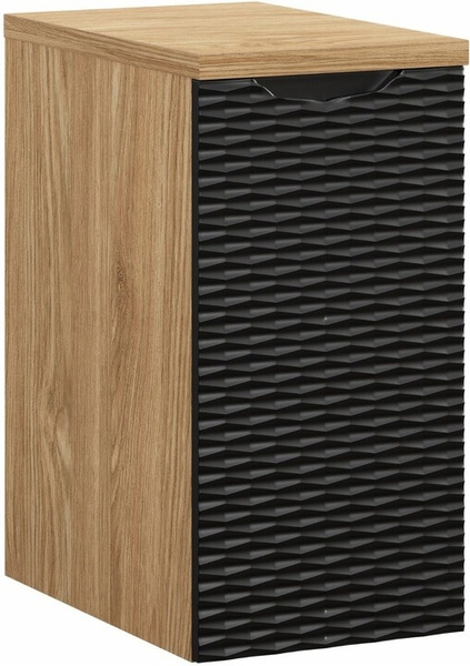 Zestaw meblowy 30cm z blatem, Meble łazienkowe OCEAN Czarny / Dąb Olejowany