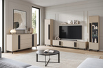 Komoda HELSINKI 150 Dąb Artisan / Czarny Grafit