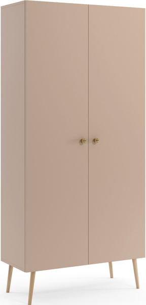 Szafa BOHO uchylna, drewniane nogi MACCHIATO pięć półek