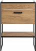 Szafka pod umywalkę 60cm, Meble łazienkowe BROOKLIN Dąb Craft Złoty/Czarny