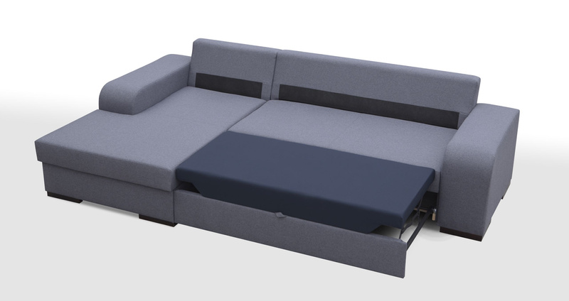 Narożnik z funkcją spania VIRAGO 285 cm, Rozkładany, Pojemnik, Rogówka